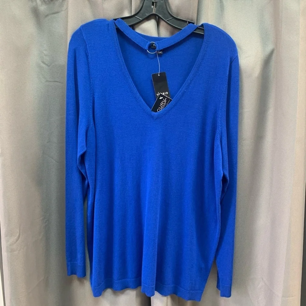 Torrid blue ring choker v-neck Size: 14/16 (1)